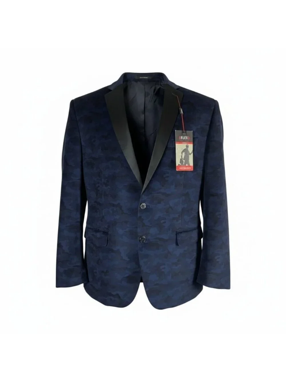Van Heusen blazer features blue camouflage men's size 50